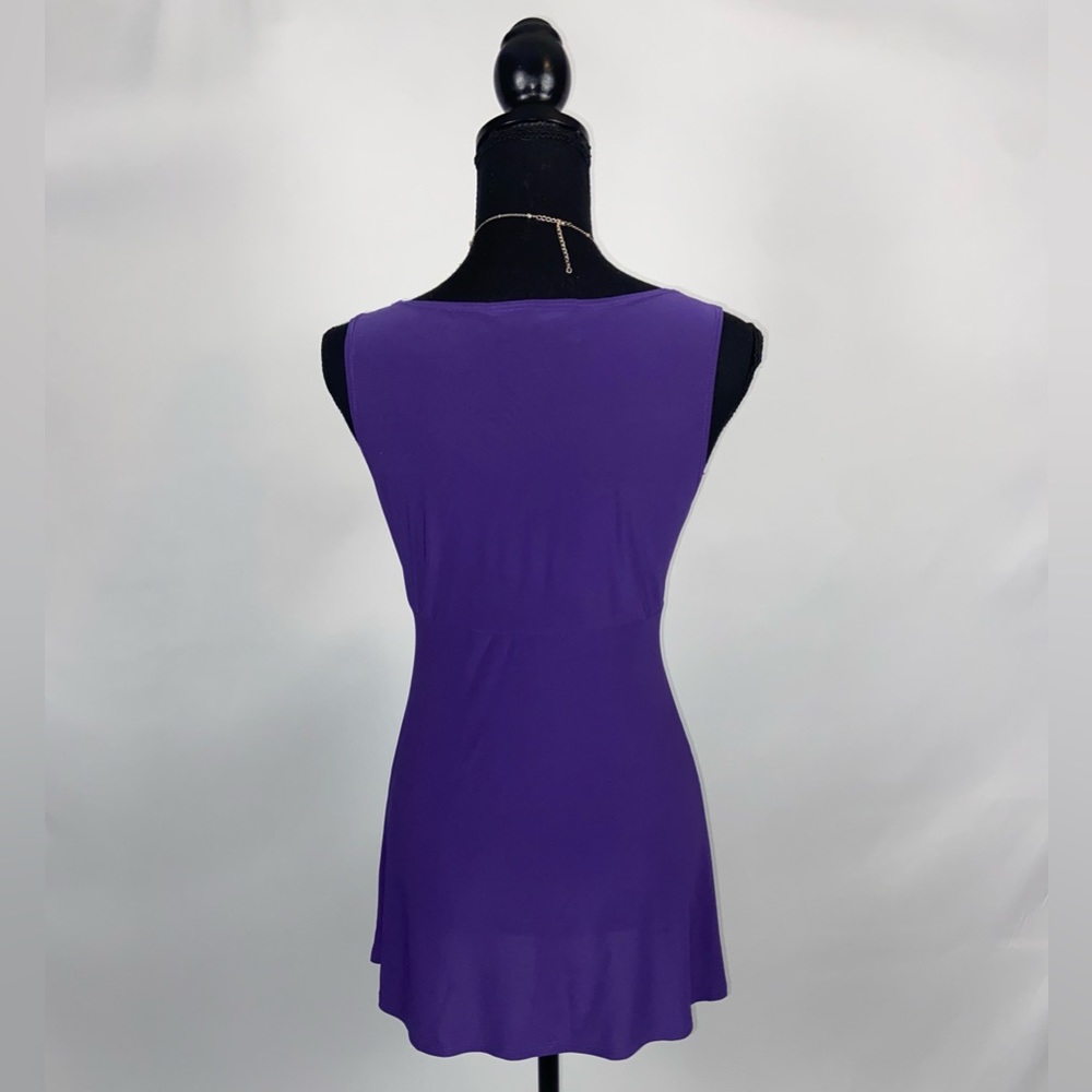 V-neck Top Purple Sleeveless Antthony Size Small - Picture 4 of 8